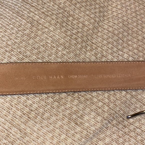 ♣️NWT Cole Haan Black Stitched Genuine Leather Belt - Picture 10 of 14